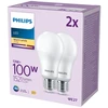 Philips Lemputė 100W A65 E27 x2, 13 W, 100 W, E27, 1521 lm, 15000 h, Šilta balta