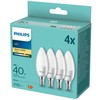 Philips LED lemputė E14, 4 žvakių pakuotė, 40 W, 2700 K
