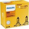 Philips lemputė H4 12V 55W P43t Vision +30%, DUO, 12342PRC2