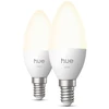 „Philips Hue“ E14 3,7 W „Balta Light“ (2700 K) B39 žvakinė lemputė, 2 vnt. pakuotėje