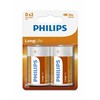 Philips Ilgaamžė baterija R20L2B/10, Vienkartinė baterija, Cinko-anglies, 1,5 V, Žalia, Balta, 34,2 mm, 34,2 mm