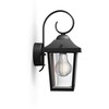 Philips myGarden Buzzard sieninis šviestuvas 60W E27 be lemputės, lauko sieninis apšvietimas, juoda, metalas, IP44, terasa, sodas, I