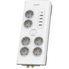 Listwa zasilająca Philips ochrona przeciwprzepięciowa 6 gniazd + 4 x USB-A + 1 x USB-C