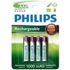 Philips Įkraunama baterija R03B4RTU10/10, Įkraunama baterija, AAA, Nikelio-metalo hidrido (NiMH), 1,2 V, 1000 mAh, Cd (kadmis), Hg (gyvsidabris)