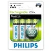 Philips įkraunama baterija R6B4A130/10, Įkraunama baterija, Nikelio-metalo hidrido (NiMH), 1,2 V, 1300 mAh, 2 metai, 78 g