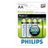 Philips Įkraunamos baterijos R6B4B260/10, Įkraunama baterija, Nikelio-metalo hidrido (NiMH), 1,2 V, 4 vnt., 2600 mAh, Cd (kadmis), Hg (gyvsidabris)