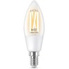 Philips WiZ žvakės formos, skaidri, 4,9 W (atitinka 40 W), C35, E14, išmanioji lemputė, „Wi-Fi“, balta, E14, C35, daugiafunkcė