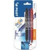 Pilot Pen Pultas PEN Pilot FriXion Ball Clicker - Tintenroller - nicht dauerhaft - Juodas, Rot, Blau - Thermo-Gel-Tinte - 0.7 mm - Mittel - verstellbar - mit Radierer (Packung mit 3)