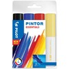 Pilot Pen „Pilot Pintor“, 4 vnt., Juoda, Mėlyna, Raudona, Geltona, Šepetėlio antgalis, Įvairių spalvų, Apvalus, 8 mm