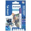 Pilot Pen Pilot Pintor Creative, 6 vnt., Žalsvai gelsva, Juoda, Šviesiai mėlyna, Oranžinė, Rožinė, Violetinė, Plonas galiukas, Įvairių spalvų, Apvalus, 2,3 mm