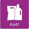 Plakatas Multi Atliekų ženklas PLASTIKAS 12x12 cm, 1 vnt.