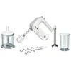 Plakiklis Bosch MFQ4080, Hand mixer, Sidabrinis, Baltas, 1.4 m, Mygtukai, 500 W, 220 - 240 V