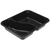 Plastikinis indas, Færch, C 2227-2F, 2 skyrių, stačiakampis, talpa 1115 ml, 178x227x43 mm, PET, juodas, dėžutė