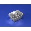 Foliebakke, Plus Pack, 1-Compartments Rektangulær kapacitet 340ml,118x98x43mm aliuminio, aliuminio,