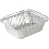Foliebakke, Plus Pack, 1-Compartments Rektangulær kapacitet 450ml,141x116x41mm aliuminio, aliuminio,