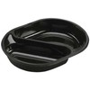 Plus Pack Padėklas 2 skyrių 400/515 ml 238x176x40 mm ovalus CPET juodas, 240 vnt./kartoninėje dėžėje