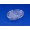 Plus Pack Plastikiniai padėklai su atlenkiamu dangteliu 50 vnt. R-PET ovalo formos 760 ml 204x166x52 mm 97012 - (50 vnt.)