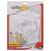 POKÉMON spalvinimo rinkinys su spalvinimo lapais ir 6 iš anksto pagaląstais spalvinimo pieštukais, supakuotas polietileniniame maišelyje su antraštės kortele