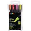 Posca - PC5M - Vidutinio galiuko rašiklis - Neoninės spalvos, 4 vnt