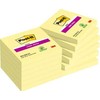 3M Lipnūs lapeliai „Post-it“, itin lipnūs, geltoni, 76 x 76 mm, pakuotėje po 12 vnt., 100 % sertifikuoti PEFC