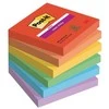 Lipnūs lapeliai 3M Post-it® Super Sticky Playful 76mmx76mm, 6vnt. po 90 lapelių