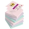 „Post-It 7100259204, kvadrato formos, mėlyna, žalia, pilka, rožinė, violetinė, popierius, 76 mm, 76 mm, 90 lapelių“