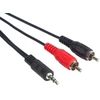 Kabelis „PremiumCord“ lizdas 3,5 mm – RCA (Cinch) x2 10m juodas (kjackcin10)
