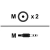 Kabelis PremiumCord Jack 3,5 mm - RCA (Cinch) x2 5m juoda (kjackcin5)