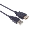 PremiumCord USB 2.0 Extension Cable, A-A, 1m juodas