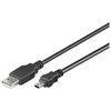 Kabelis USB PremiumCord USB-A - miniUSB 5 m Juodas (ku2m5a)