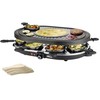 Princess 162700 „Raclette 8 Oval Grilis Party“, 8 asmuo(-ys), Juoda, Nerūdijančio plieno, Ovalus, 430 x 300 mm, Besisukantis, 2 m