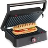 Princess 117502, Juodas, Nerūdijantis plienas, Rectangular, Rotary, 220 °C, Grate