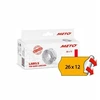 Kainų etiketė METO 26x12mm neoninė oranžinė, nuolat lipni - (6 ritinėliai x 1 000 vnt.)