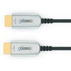 FiberX FX-I350-012, 12 m, HDMI Type A (standartinis), HDMI Type A (standartinis), 18 Gbit/s, juoda, sidabrinė
