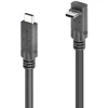 PureLink USB-C į USB-C 90° kabelis į viršų/žemyn - USB4 Gen 2x2, 5A, SPR 100W, 20G, DP Alt režimas - PureInstall MicroX4 - juodas - 3,00 m