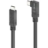 PureLink USB-C į USB-C 90° kairės/dešinės kabelis - USB4 Gen 2x2, 5A, SPR 100W, 20G, DP Alt-Mode - PureInstall MicroX4 - juodas - 3,00 m