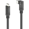 PureLink USB-C į USB-C 90° kairės/dešinės krypties kabelis - USB4 Gen 2x2, 5A, EPR 240W, 20G, DP alt. režimas - PureInstall MicroX4 - juodas - 2,00 m