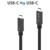 „PureLink“ USB-C į USB-C laidas – USB4 Gen 2x2, 5A, SPR 100W, 20G, DP alternatyvus režimas – „PureInstall MicroX4“ – juodas – 3,00 m