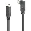 PureLink USB-C į USB-C 90° kairės/dešinės kabelis - USB4 Gen 2x2, 5A, SPR 100W, 20G, DP Alt-Mode - PureInstall MicroX4 - juodas - 3,00 m