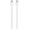 PURO audinys – tvirtas, pintas USB-C į USB-C laidas, 1,2 m (baltas)