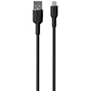 Puro Elektrik Puro Soft USB-A – žaibo kabelis 1,5 m silikoninis – juodas