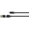 Kabelis USB PYTHON USB-A - USB-C 1 m Juodas (PY-USB002S)