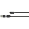 Kabelis USB PYTHON USB-A - USB-C 1 m Juodas (PY-USB002S)