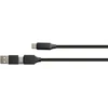Kabelis USB PYTHON USB-A - USB-C 1 m Juodas (PY-USB002S)