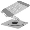 Laikiklis RaidSonic ICY BOX IB-NH300-R, Nešiojamas kompiuteris stand, Sidabrinis, Aliuminio, 43.2 cm (17"), 3.5kg, 360°