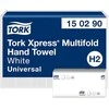 Tork „Xpress H2 Multifold“ dvisluoksniai rankšluosčiai, balti, 100 % perdirbti – (21 pakuotė x 226 vnt./dėžutėje)