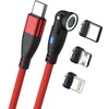 RealPower MagneticCharge 100, 1 m, USB C, raudona