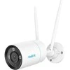 Reolink W330 – 4K „Wi-Fi 6“ kamera, 2,4/5 GHz dviejų dažnių „Wi-Fi“, spalvotas naktinis matymas, asmenų / transporto priemonių / gyvūnų aptikimas, IP apsaugos kamera, vidaus ir lauko, laidinė ir belaidė, „Google Assistant“, sieninė, balta