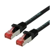 Roline ROLINE - Komutacinis kabelis - RJ-45 (M) į RJ-45 (M) - 1,5 m - SFTP, PiMF - CAT 6 - be halogenų, formuotas, daugiagyslis - juodas (21.15.2654)