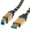 Kabelis USB Roline USB-A - 0.8 m Auksinis (JAB-1944111)